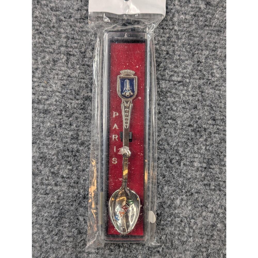 Vintage Paris Eiffel Tower Collector Souvenir Spoon New Sealed Box France Gift